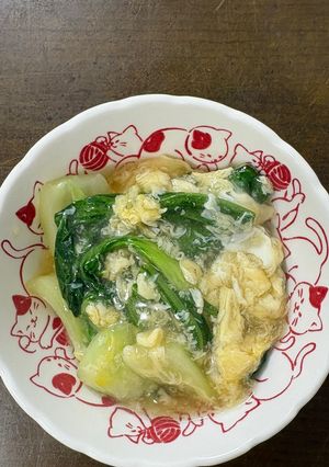 青梗菜と卵のあんかけ-レシピのメイン写真