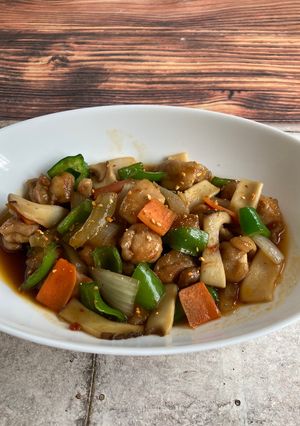 野菜も入れてピリ辛照り焼きチキン✨-レシピのメイン写真