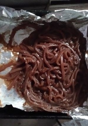 ポークジンジャー赤ワインソースde玄米めん-レシピのメイン写真