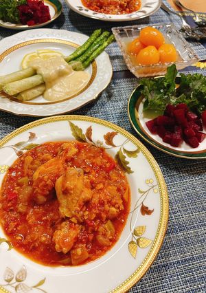 手羽元とレンズ豆煮込み!圧力鍋で簡単!-レシピのメイン写真