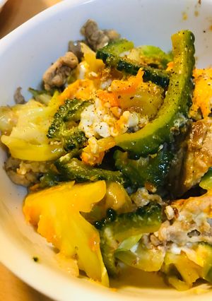 豚こまぎれ肉＆ゴーヤーの野菜炒め-レシピのメイン写真