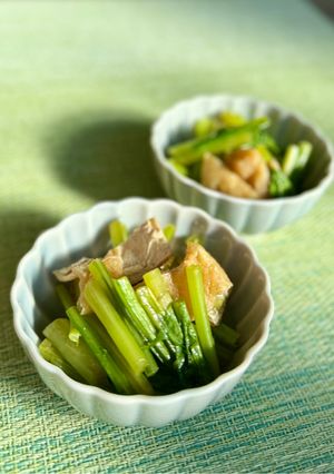 定番！かぶの葉と油揚げの煮浸し🫜-レシピのメイン写真