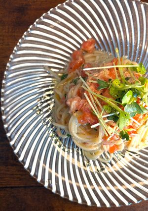 ツナとトマトの冷製パスタ-レシピのメイン写真