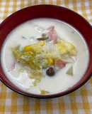 白菜とベーコンのミルクスープ