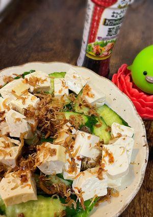 カリカリじゃこの！山盛り豆腐きゅうりサラダ♡-レシピのメイン写真
