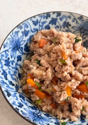 幼児食👦👧鶏ひき肉のスタミナ丼-レシピのメイン写真