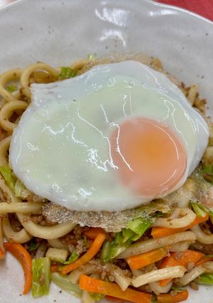 電子レンジで焼きうどん-レシピのメイン写真