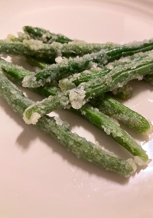 少ない油で✨冷凍インゲンの塩天ぷら💚-レシピのメイン写真