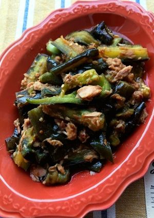 なすとツナのごま油&焼肉のたれ炒め-レシピのメイン写真