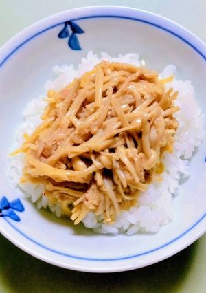 簡単夏の夕飯昼食えのき明太子の無限なめ茸副菜節約-レシピのメイン写真