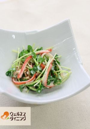 腎臓病食/かいわれ大根とかにかまの和え物-レシピのメイン写真