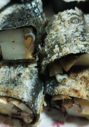 餅チーズ海苔のライスペーパー焼き-レシピのメイン写真