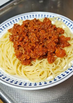 赤ワインでコクうま♪ミートソースパスタ-レシピのメイン写真