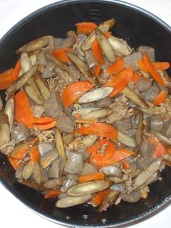 ごぼう牛肉コンニャク炒め煮♪簡単食物繊維-レシピのメイン写真