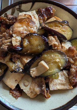 簡単★茄子と牛肉と豆腐の焼肉のたれ炒め-レシピのメイン写真