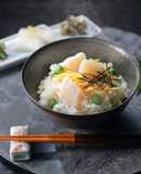 ほたて貝柱とえんどう豆の炊込みごはん