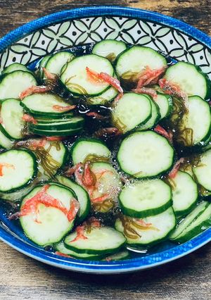 混ぜるだけ！🦐えびもずくきゅうりの酢の物-レシピのメイン写真