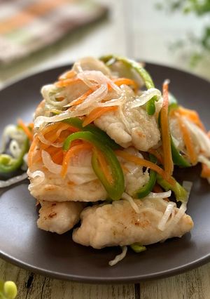 塩麴鶏むねの甘酢炒め-レシピのメイン写真