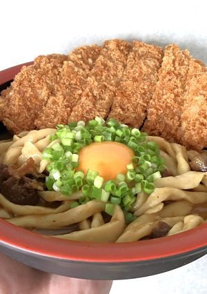 肉カツカレーでニックカーツカレーうどん-レシピのメイン写真