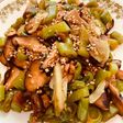 万願寺とうがらし生しいたけレモン醤油炒め