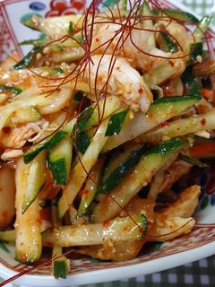 5分でキムチとササミときゅうりの和え物-レシピのメイン写真