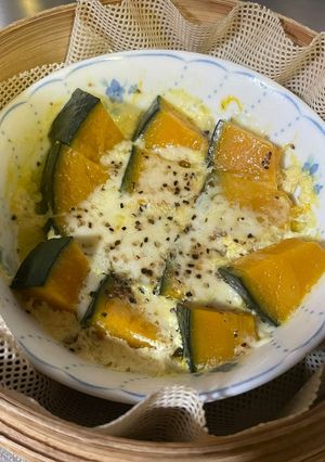 かぼちゃのとろ〜りチーズ蒸し♪減塩・やわらか-レシピのメイン写真