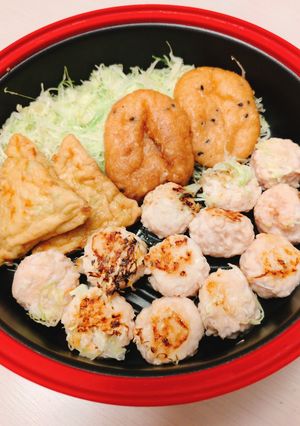 グリルパンで肉団子とキャベツのレンチン-レシピのメイン写真