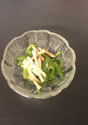 レンチンピーマンとエリンギの花椒味噌和え-レシピのメイン写真