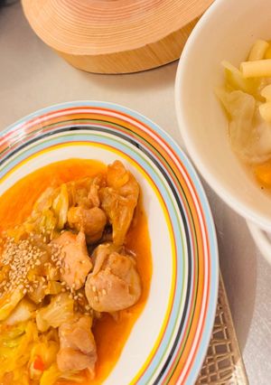 簡単キャベツ鶏肉の旨辛炒め-レシピのメイン写真