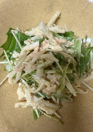 水菜、大根の豆腐和え-レシピのメイン写真