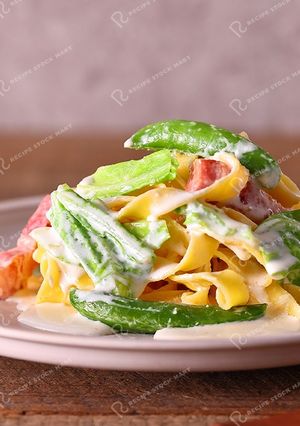 スナップえんどうのクリームパスタ-レシピのメイン写真