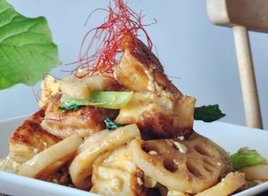 厚揚げと小松菜卵とじ☆丼で簡単ランチ-レシピのメイン写真
