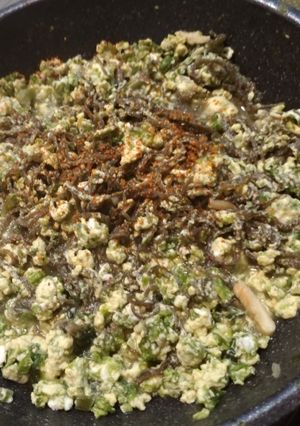 まかない海苔と生もずくの卵とじ-レシピのメイン写真