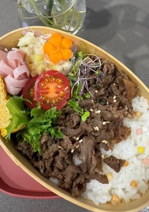 ごはんがすすむ彩り牛しぐれ煮弁当-レシピのメイン写真