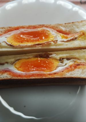 ベーコンエッグチーズホットサンド-レシピのメイン写真