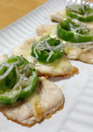 鶏むね肉の和風ピザ風-レシピのメイン写真
