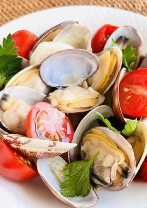 レンジですぐ出来る あさりの白ワイン蒸し-レシピのメイン写真