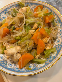 ササミと野菜のヘルシー低温炒め-レシピのメイン写真
