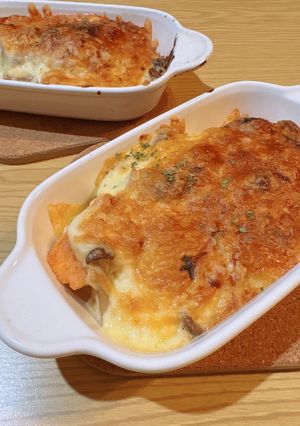 鮭としめじの味噌豆乳グラタン-レシピのメイン写真
