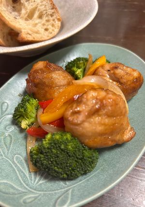 リンゴと豚バラ肉の肉団子酢豚-レシピのメイン写真