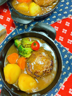 味噌煮込みハンバーグ-レシピのメイン写真