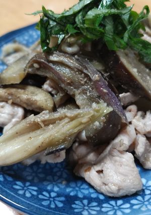 茄子とみょうがの豚こまめんつゆ炒め-レシピのメイン写真