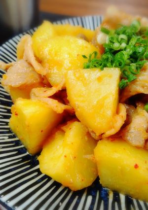 ＊じゃがいもと豚肉のピリ辛味噌󠄀炒め＊-レシピのメイン写真