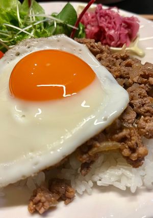 ロコモコ風 ハンバーグ丼-レシピのメイン写真