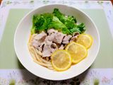 夏簡単昼食夕食レモン豚しゃぶ冷やしうどん