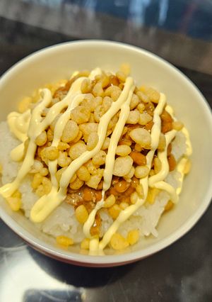 マヨ＆納豆＆てんかす丼？-レシピのメイン写真