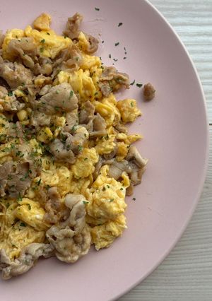 豚バラ＋卵×みりん＋焼肉のタレ-レシピのメイン写真