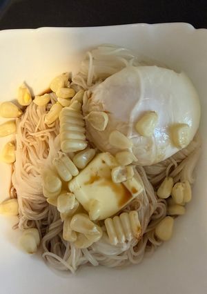 温コーンバターそうめん-レシピのメイン写真