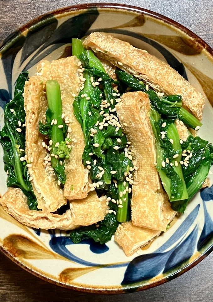 菜の花と油揚げのからし和え-レシピのメイン写真
