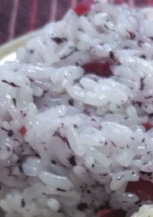 カリカリ梅とゆかりのおにぎり-レシピのメイン写真
